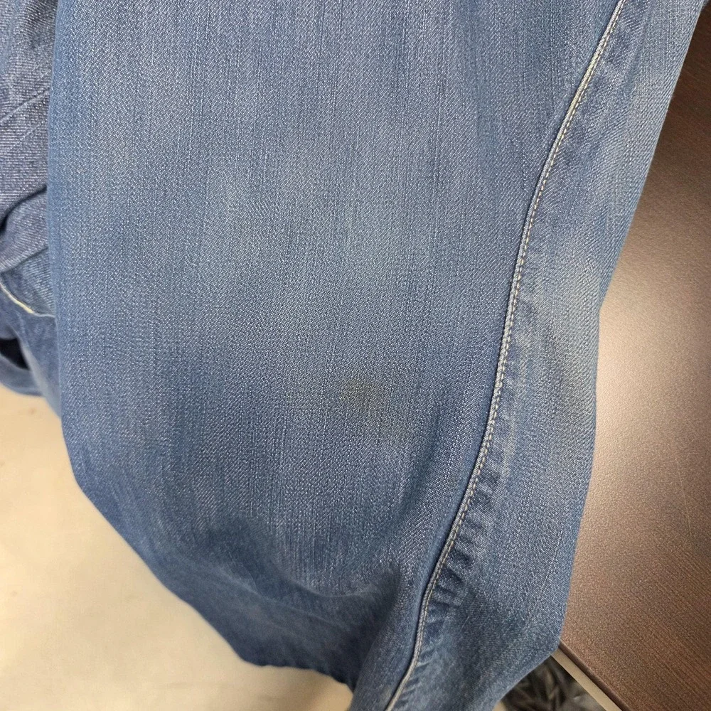 VTG Levis Engineered Jeans Mens Blue Twisted Medium Wash Altered Hem Fits 30x28